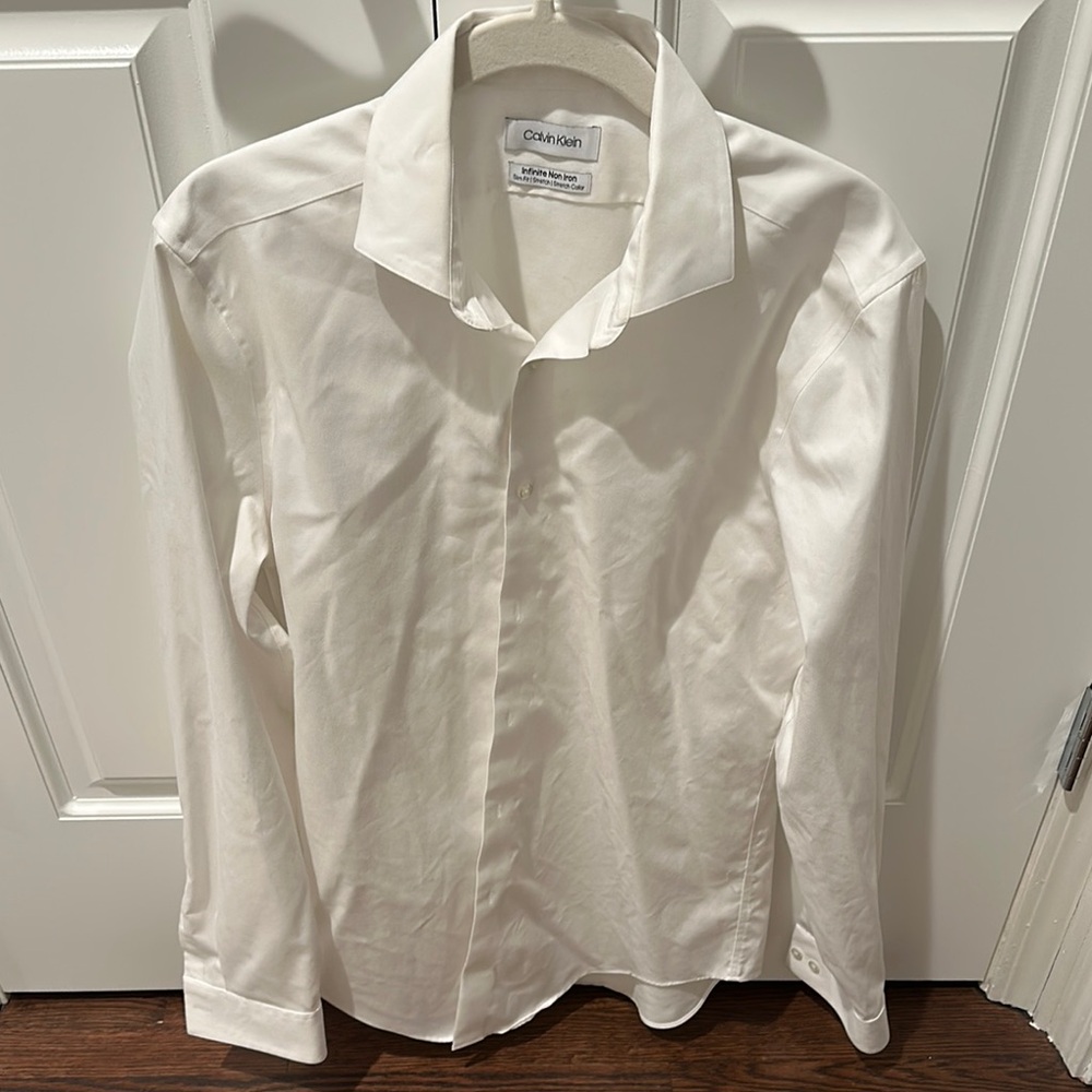 Calvin Klein Men's medium slim fit White Shirt